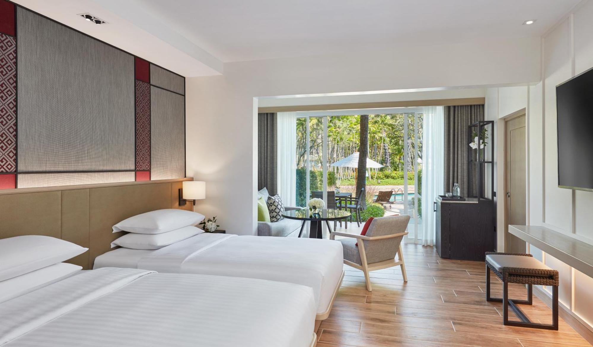 Chambre Lits Jumeaux avec Accès à la Piscine